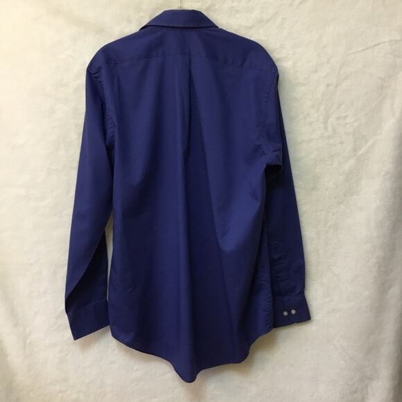 Chaps Blue Button-Down Long Sleeve Shirt - Picture 4 of 11
